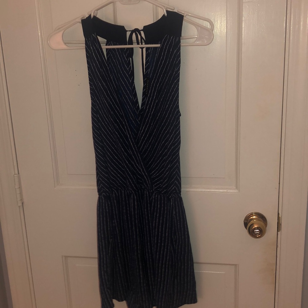 STACCATO Navy/White Striped Romper